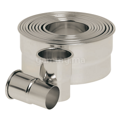 SET. 12 Emporte-pièces Ronds Simples en Inox Hauteur 5cm