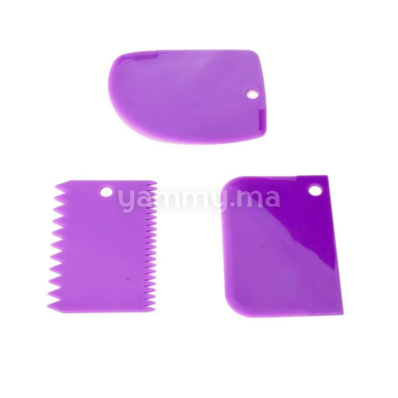 Lot de 3 Peignes en Plastique de Décoration Gâteau Lot de 3 Peignes en Plastique de Décoration Gâteau