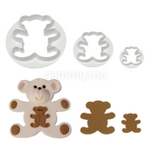 SET. 3 Emporte-pièces Ours en Peluche