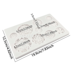 Moule Silicone 11 Fleurs Vintage