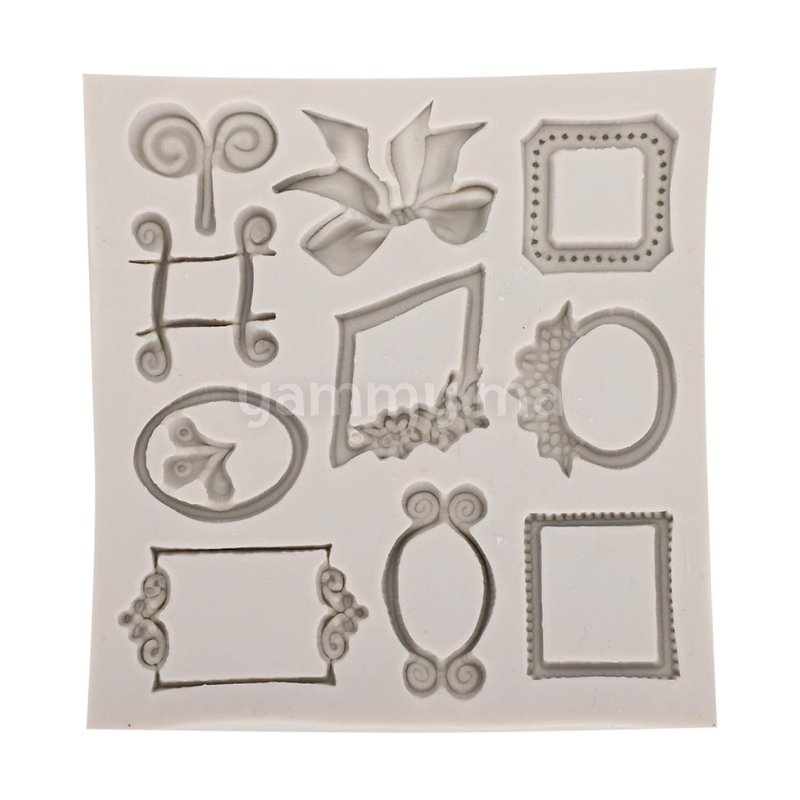 Moule Silicone 8 Mini Cadres pate a sucre