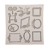 Moule Silicone 8 Mini Cadres  pate a sucre