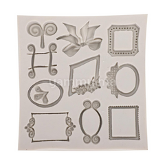 Moule Silicone 8 Mini Cadres pate a sucre