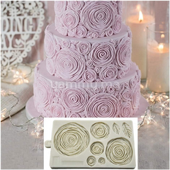 Moule Silicone 6 Roses pate a sucre