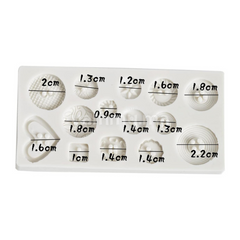 Moule Silicone pate a sucre 14 Boutons Divers