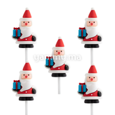 Cadeau de Père Noël 5.6 cm pour Décor de Bûche de Noël (x5)