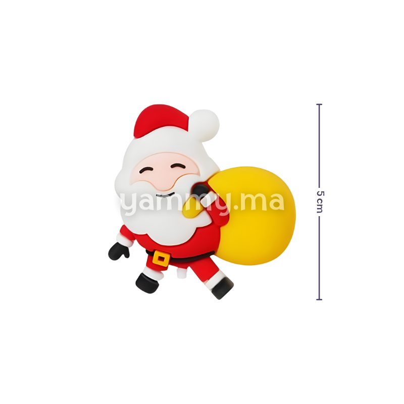 Surprise du Père Noël 5 cm pour Décor de Bûche de Noël (x5)