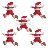 Père Noël Tombe 8.7 cm pour Décor de Bûche de Noël (x5)