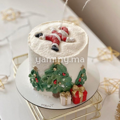 Père Noël Tombe 8.7 cm pour Décor de Bûche de Noël (x5)