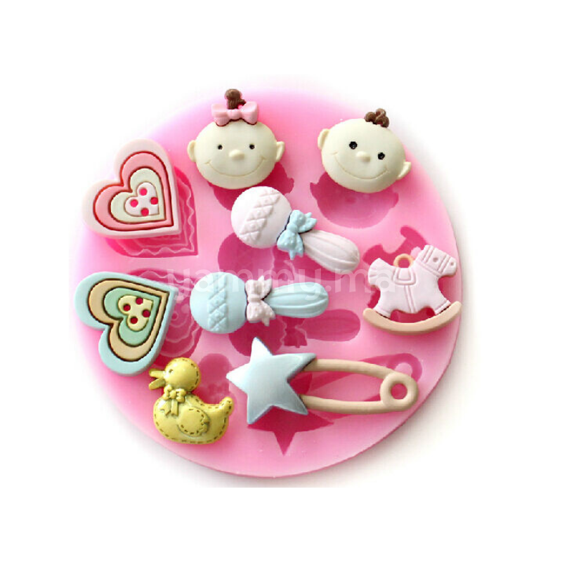 Moule Silicone Theme Bapteme