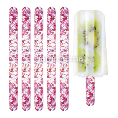 10 bâtonnets de glace en acrylique à paillettes réutilisables Rose  11.5 CM