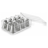 SET. 12 Douilles Inox Russes Standard Ø 1,6 cm x H 4 cm – Ibili 252000