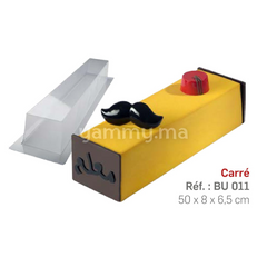 Moule Bûche PVC Carre 50x8x6.5 cm "BU011" - Zealous