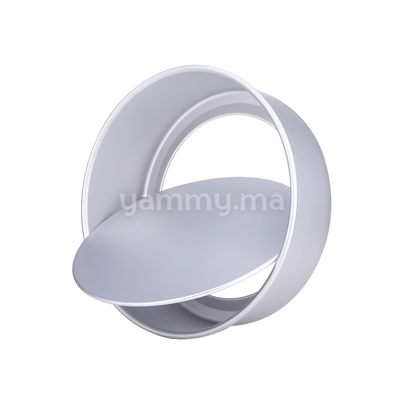 Moule Rond Extra Profond Amovible 19.5 / H10 cm en Aluminium