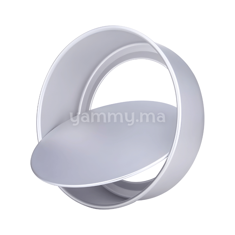 Moule Rond Extra Profond Amovible 22.5 / H10 cm en Aluminium
