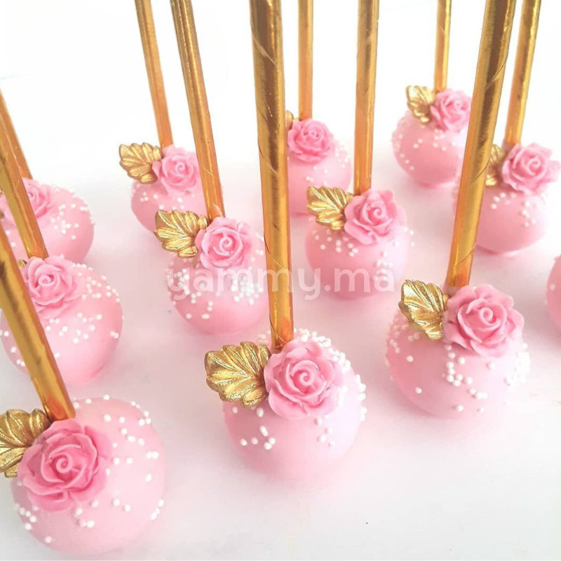 25 Pailles Papier pour Cake Pops Rayées Blanc & Cuivre 25 Pailles Papier pour Cake Pops Rayées Blanc & Cuivre