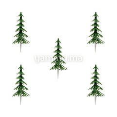 Décor Gâteau Sapin Volume Vert 5 PCs - Nordia