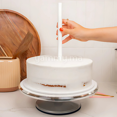 SET.4 Tiges Support Gâteau en Plastique 30 cm