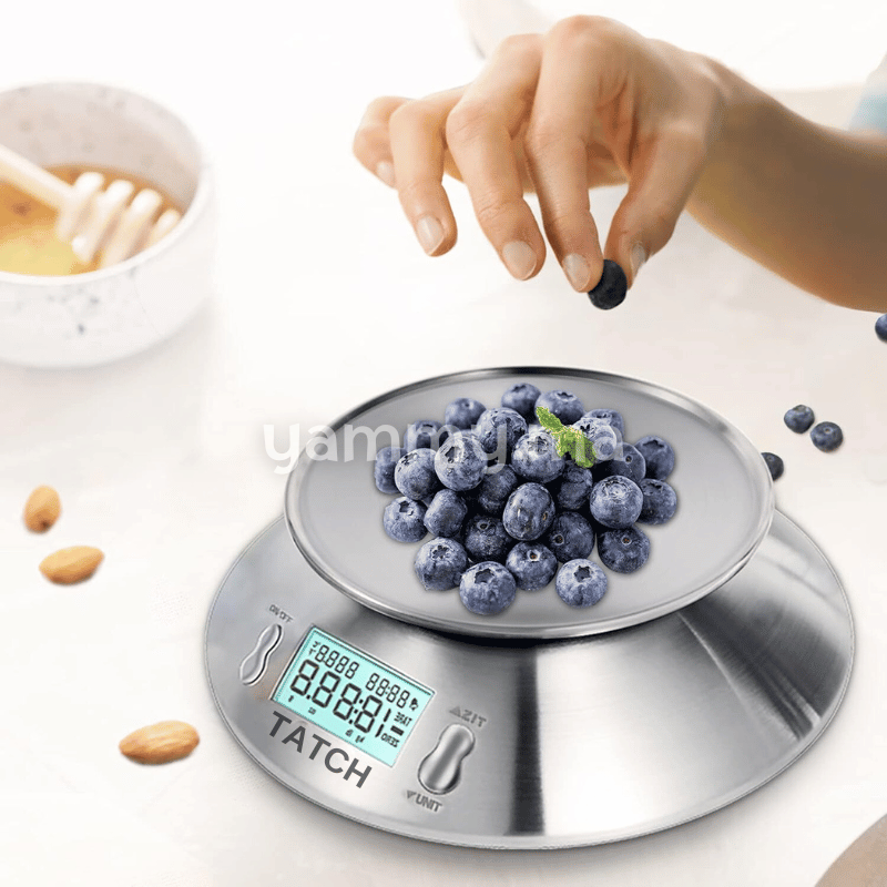 Balance de Cuisine Electronique avec Bol en Inox 5Kg - Tatch Balance de Cuisine Electronique avec Bol en Inox 5Kg - Tatch