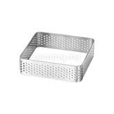 Cadre à Tartelette Perforé en Inox 8 x 8 x H 2 cm