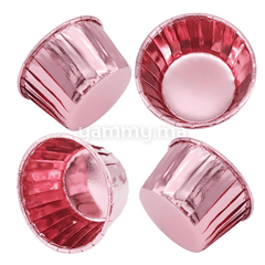 SET. 20 Caissettes Cupcake Muffins en Papier Aluminium Or Rose