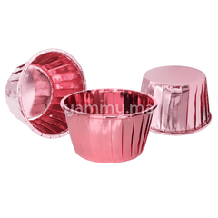 SET. 20 Caissettes Cupcake Muffins en Papier Aluminium Or Rose