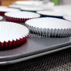 Caissettes à Cupcakes Muffins en Papier Métallique Vert