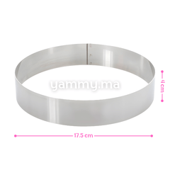Cercle à Pâtisserie en Inox 17.5 x h 4 cm
