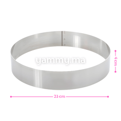 Cercle à Pâtisserie en Inox 23 x h 4 cm
