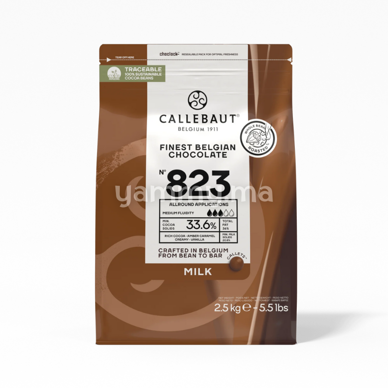Chocolat de Couverture au Lait 33,6% Cacao N° 823 - Callebaut