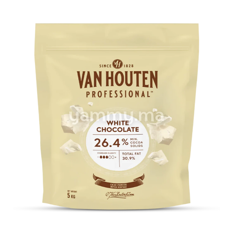 Chocolat de Couverture Blanc 26.4% Cacao – Van Houten Professional
