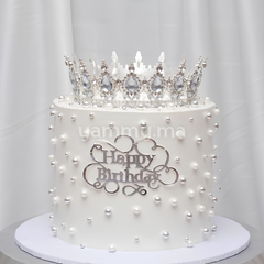 Couronne de Gâteau d'Anniversaire en Métal Argenté Ø 12 cm