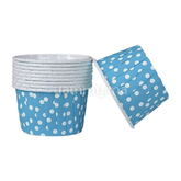 SET. 25 Caissettes Cupcake Muffins en Papier Bleu Clair à Pois Blancs