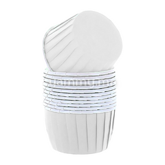 SET. 25 Caissettes Cupcake Muffins en Papier Blanc
