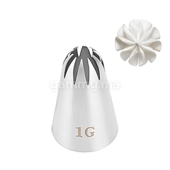 Douille Pâtisserie Inox Fleur 10 dents Ø 19 mm N° 1G