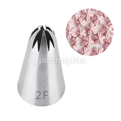Douille Pâtisserie Inox Fleur 10 dents N° 2F