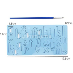 Embosseur pour Pâte à Sucre Alphabet avec Pinceau