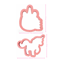 SET. 2 Emporte-pièces Licornes Magiques