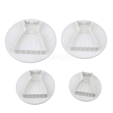 SET. 4 Emporte-pièces avec Poussoir Robes