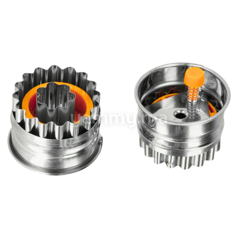 Emporte-pièce avec Poussoir Rond Fleur en Inox Ø 4,8 cm Emporte-pièce avec Poussoir Rond Fleur en Inox Ø 4,8 cm