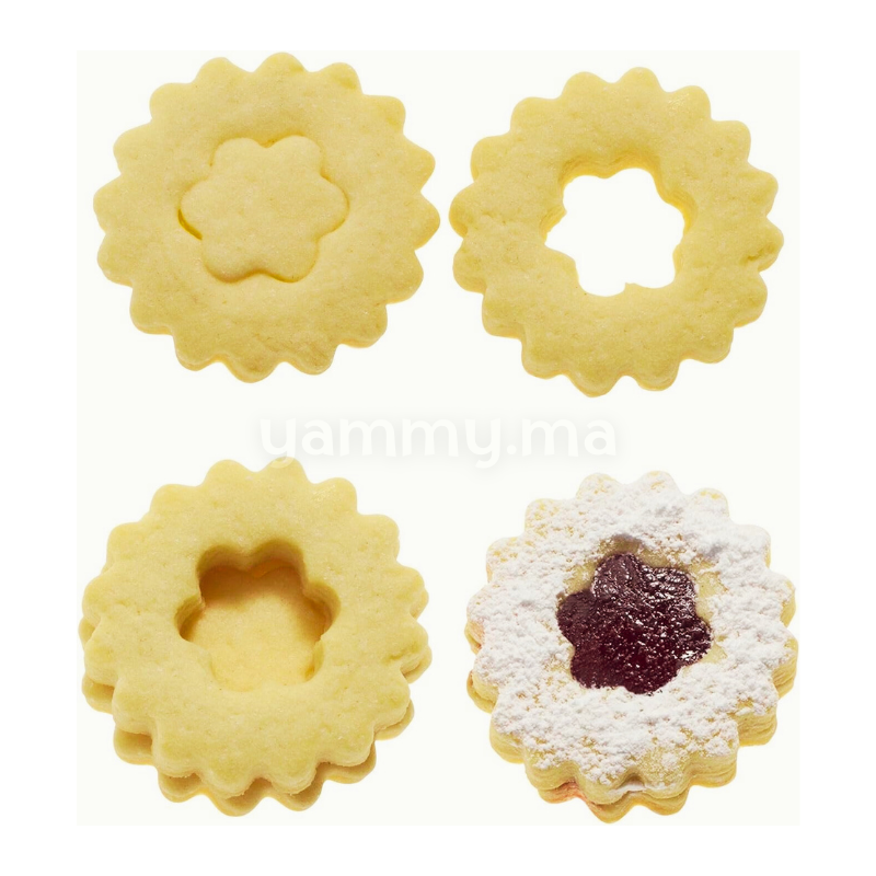 Emporte-pièce avec Poussoir Rond Fleur en Inox Ø 4,8 cm Emporte-pièce avec Poussoir Rond Fleur en Inox Ø 4,8 cm