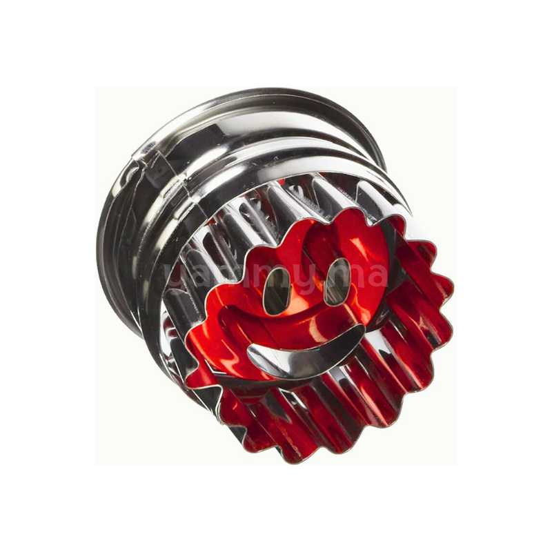 Emporte-pièce avec Poussoir Rond Smiley Face en Inox Emporte-pièce avec Poussoir Rond Smiley Face en Inox