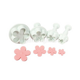 SET. 4 Emporte-pieces avec Poussoir Fleur