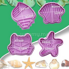 SET. 4 Emporte-pièces Coquillage