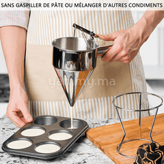 Entonnoir à Piston en acier inoxydable avec Support