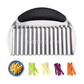 Grattoir & Coupe-Frites Zigzag 15,5 cm en Forme Demi-Ronde