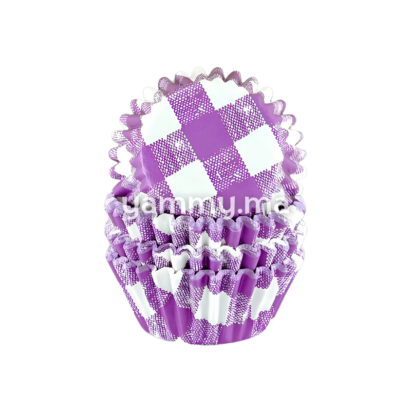 Mini caissettes à muffins et cupcakes - 180x - violet - papier - 4