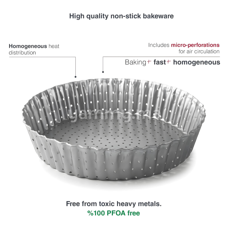 Moule à Tarte Perforé Haut 20cm Delize - Lacor 68787 Moule à Tarte Perforé Haut 20cm Delize - Lacor 68787