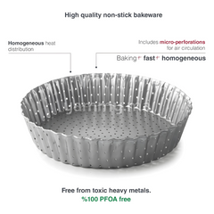 Moule à Tarte Perforé Haut 20cm Delize - Lacor 68787