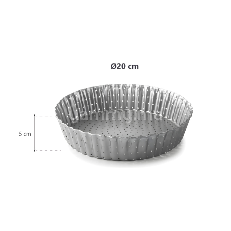 Moule à Tarte Perforé Haut 20cm Delize - Lacor 68787 Moule à Tarte Perforé Haut 20cm Delize - Lacor 68787